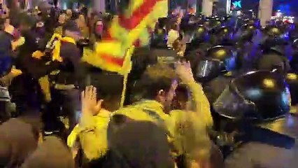 Càrrega dels Mossos a la Via Laietana