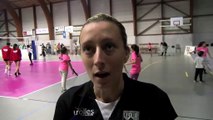 Emilie Marzo après la défaite de Vitrolles Volley à Istres