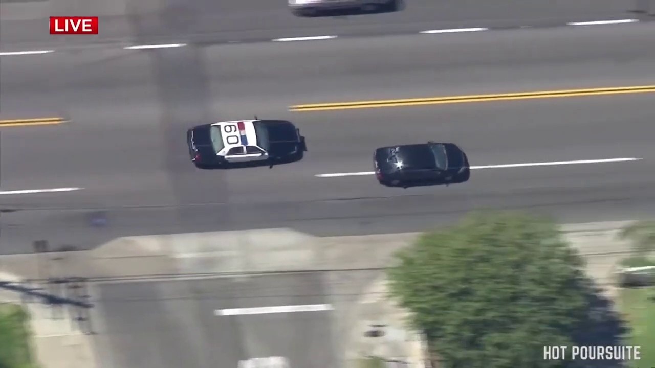 Course Poursuite dans le Parking du Disneyland a Los Angeles (Police Chase)