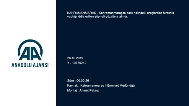 Hırsızlık şüphelisi yakalandı - KAHRAMANMARAŞ