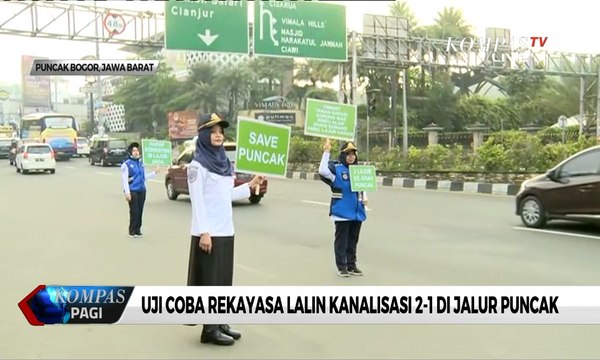 Uji Coba Rekayasa Lalu Lintas Kanalisasi 2-1 di Jalur Puncak