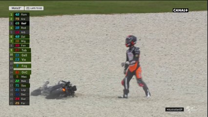 GP d'Australie (Moto 3) - Aron Canet chute et laisse partir ses chances de titre mondial