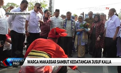 Purnatugas, Warga Makassar Sambut Kedatangan Jusuf Kalla