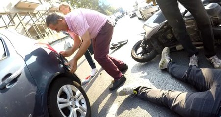 İstanbul'da "Kasap et, koyun can derdinde" dedirten kaza kamerada