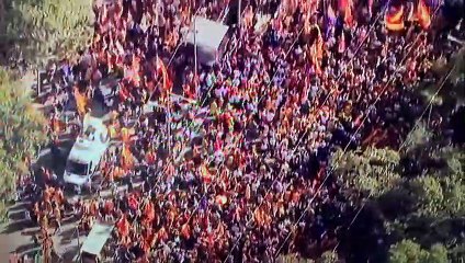 Les imatges aèries que mostren el fracàs de la manifestació espanyolista