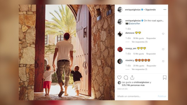 La tierna imagen de Enrique Iglesias con sus pequeños