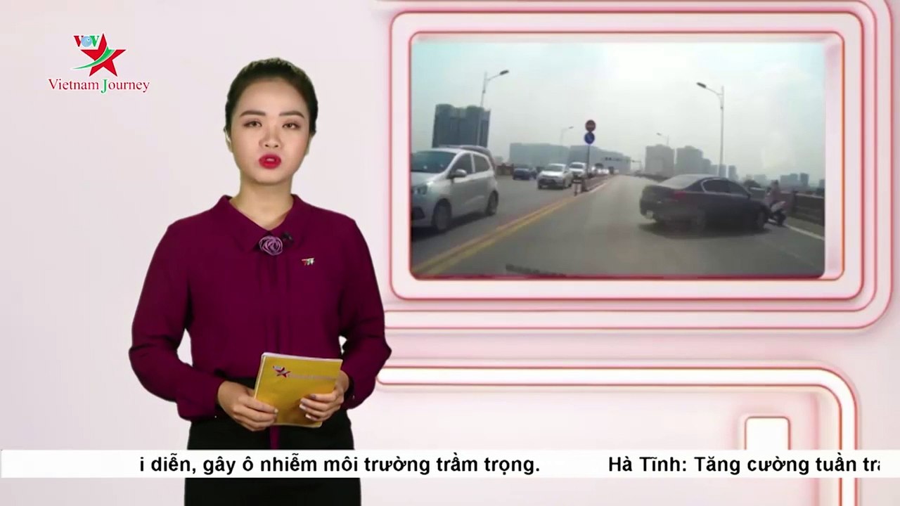 Xử phạt tài xế quay đầu trên cầu Vĩnh Tuy