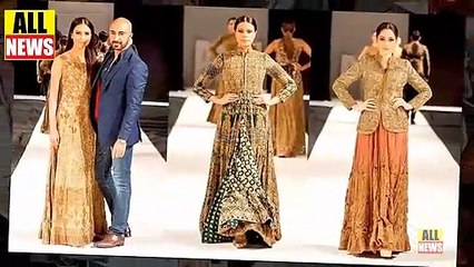 Renowned dress designer loses balance during ramp walk with Shaniera Akram | Karachi Fashion Show | Fashion 2019