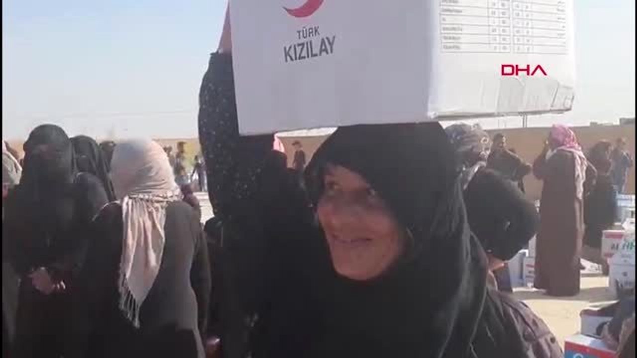 Tel abyad'a kızılay'ın insani yardımı