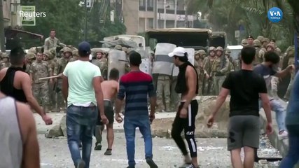 Lübnan'da Gösteriler Sırasında Silah Sesleri