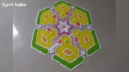 #Spot Tube || Very innovative lovely attractive _8 Dots Rangoli