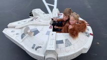 Dad Builds Star Wars Millennium Falcon Model for His Kids