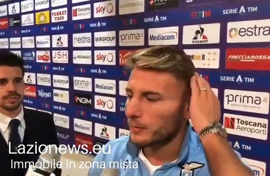 Fiorentina-Lazio, Immobile in zona mista