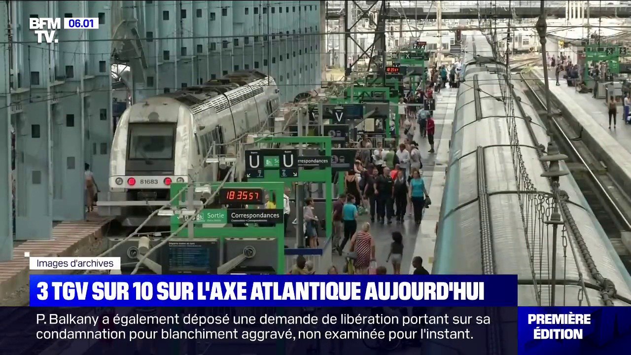 Grève à la SNCF: seulement 3 TGV sur 10 vont ci...
