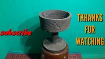 How to make flower pot mushroom shaped at home __ Ideas unique for garden __ Beautyful and easy