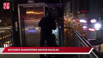 Metrobüs asansöründe korku dolu anlar