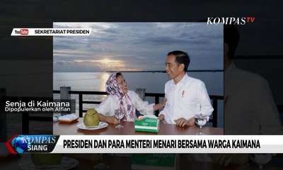 Romantis! Presiden dan Ibu Negara Tatap Senja di Taman Kaimana