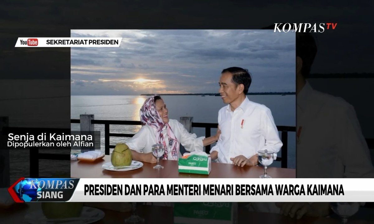 Romantis! Presiden dan Ibu Negara Tatap Senja di Taman Kaimana