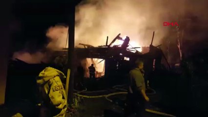 Karabük´te 6 kişilik ailenin yaşadığı ev kül oldu