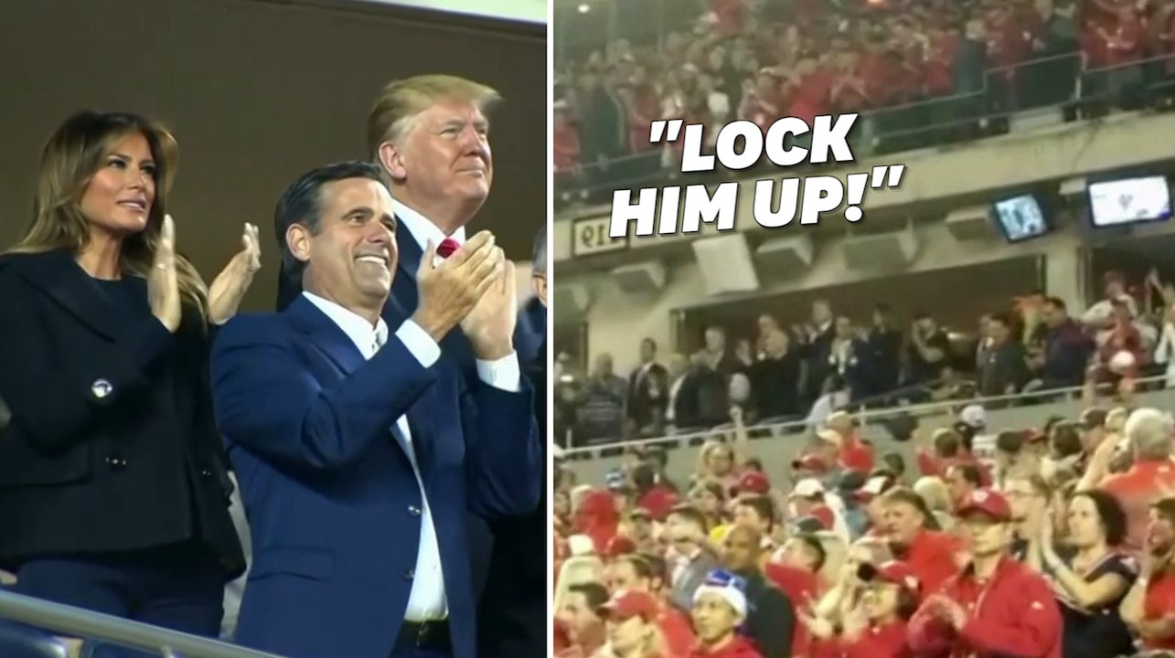 "Enfermez-le!": Donald Trump hué pendant un match de baseball