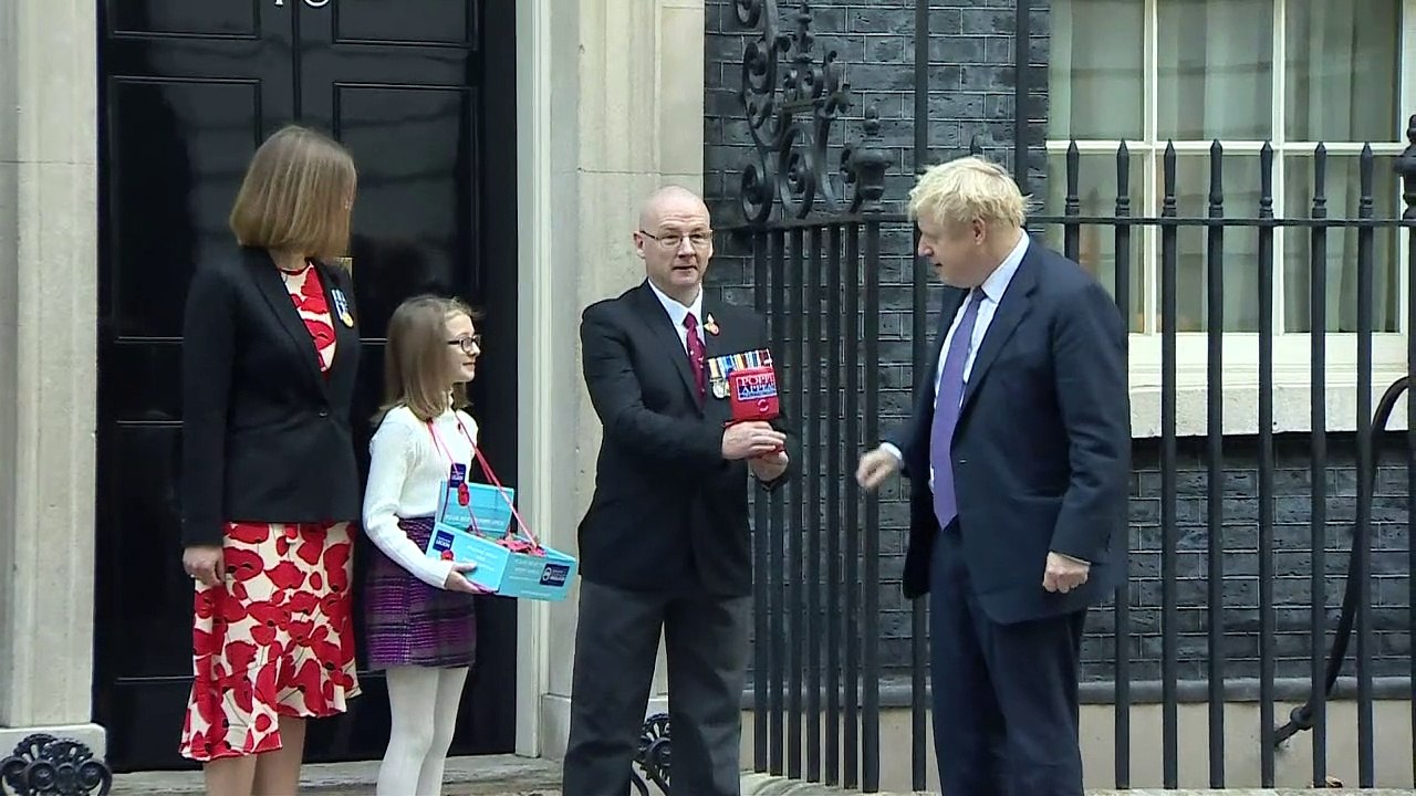Johnson takes part in Poppy Appeal launch at Downing Street