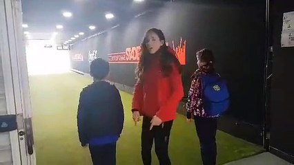 Entrée des joueurs de l'US Chauny sur la pelouse du D