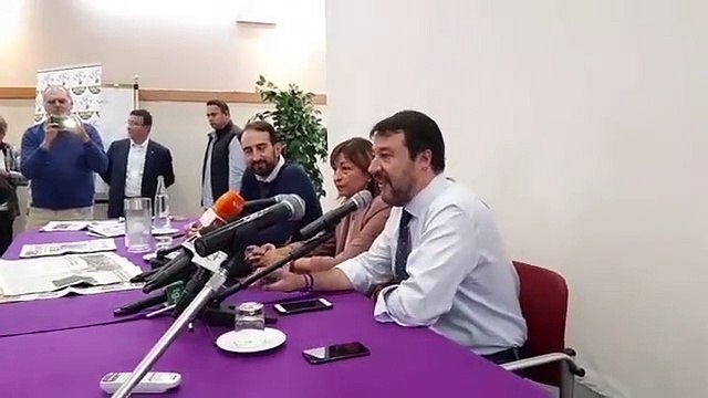 Perugia - Matteo Salvini e la nuova Governatrice dell'Umbria, Donatella Tesei (28.10.19)