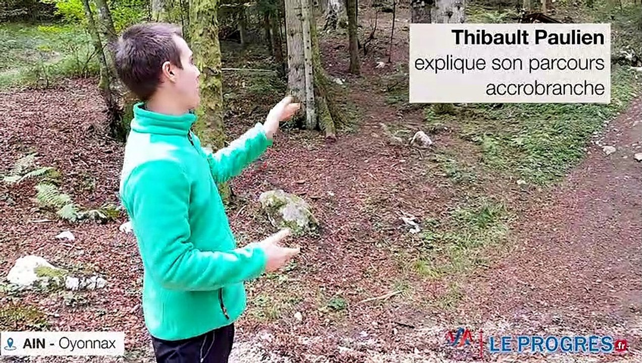 Thibault Paulien, nous fait visiter son parcours accrobranche