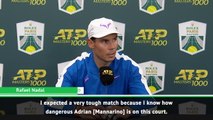 Nadal happy with victory on his return to Tour