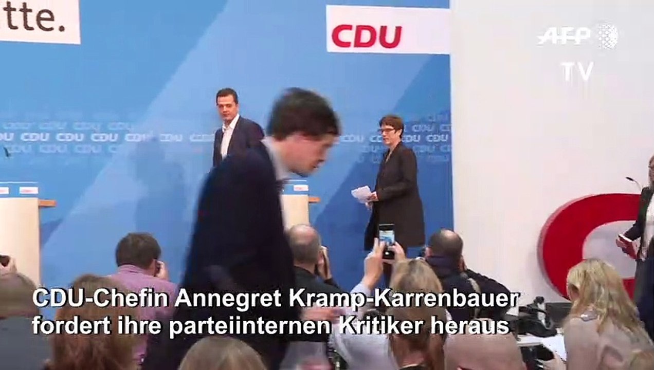 AKK: CDU-interne Kritiker sollen Farbe bekennen