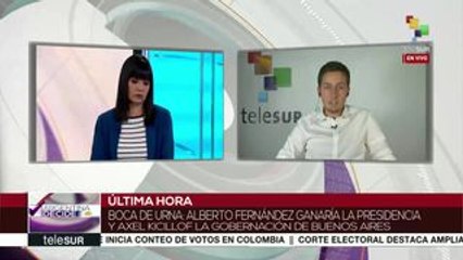 Zunino: Alberto Fernández ganará comicios presidenciales en Argentina