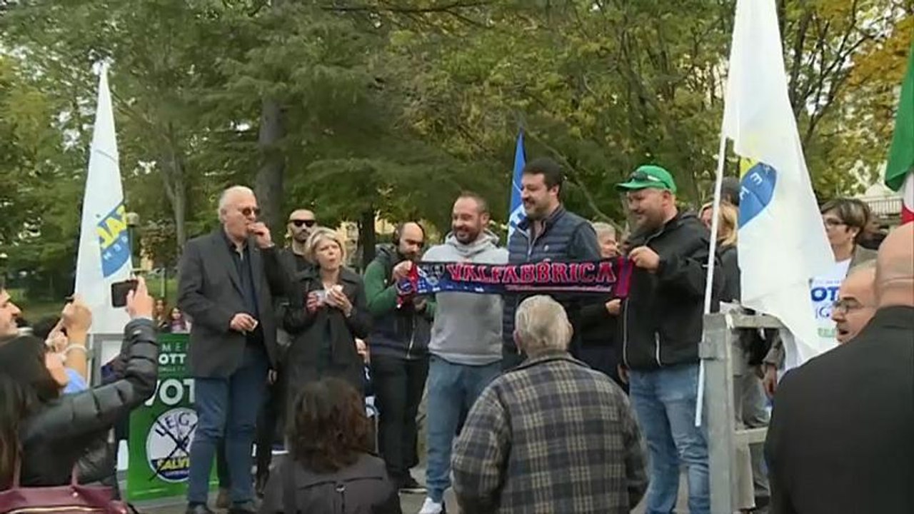 Im "roten" umbrien: lega vorn