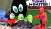 Thomas and Friends Tunnel Monster Pranks with Marvel Avengers 4 Hulk Spiderman and Ultron with Funny Funlings in this Toy Story Full Episode English