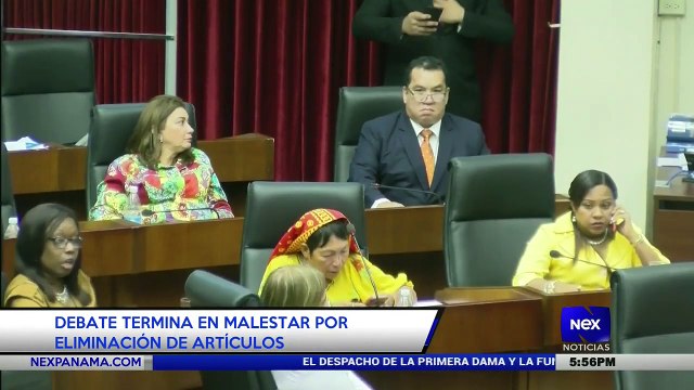 Debate termina en malestar por eliminación de artículos - Nex Noticias
