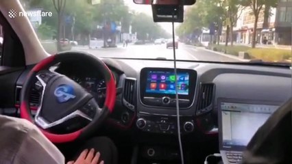 5G remote-control car drives on open road for the first time in China