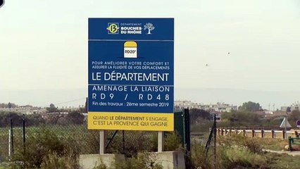 Ouverture de la RD20e et de sa piste cyclable à Marignane
