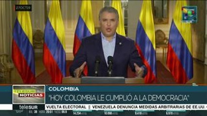 Afirma pdte. colombiano que elecciones regionales fueron pacíficas