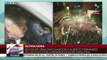 Entre tumultos Alberto Fernández acude a reunirse con simpatizantes
