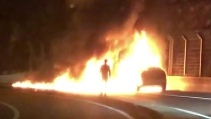 경기 남양주 화도나들목 차량 화재...퇴근길 정체 / YTN