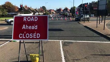 Roadworks start at Barnes junction, Sunderland