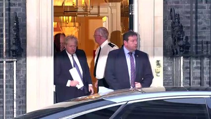 Johnson and Cummings en route to Houses of Commons