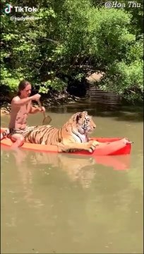 Cet homme est vraiment l'ami de tous les animaux. Tarzan en vrai