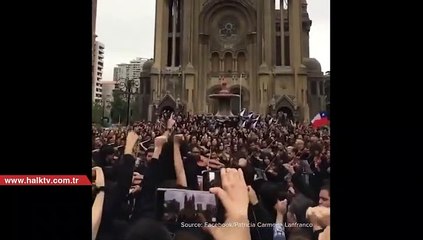 Şili eylemlerinde performans: Örgütlü bir halkı hiçbir kuvvet yenemez