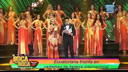 Ecuatoriana triunfa en certamen de belleza internacional