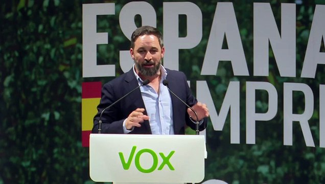 Santiago Abascal en un acto de VOX