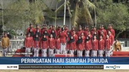 Download Video: Peserta Upacara Kenakan Pakaian Tradisional Peringati Hari Sumpah Pemuda di Magelang