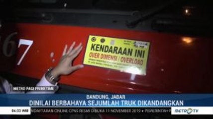 50 Truk Terjaring Razia Kelebihan Muatan Barang