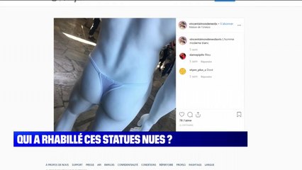 Dans cette exposition à l'Unesco, des statues nues se prenant en selfie ont été rhabillées... d'un string