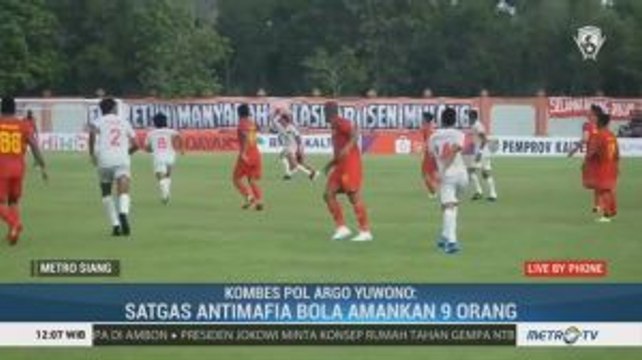 Dugaan Pengaturan Skor Kalteng Putra vs Persela, 9 Orang Diamankan