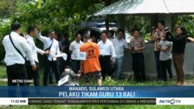 Polisi Gelar Rekonstruksi Kasus Siswa Tikam Guru di Manado
